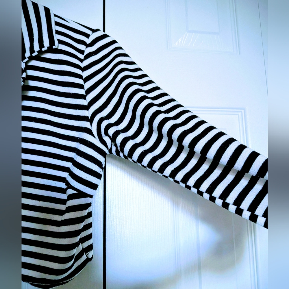 Mod Striped Cropped Jacket. Small. - Picture 3 of 16